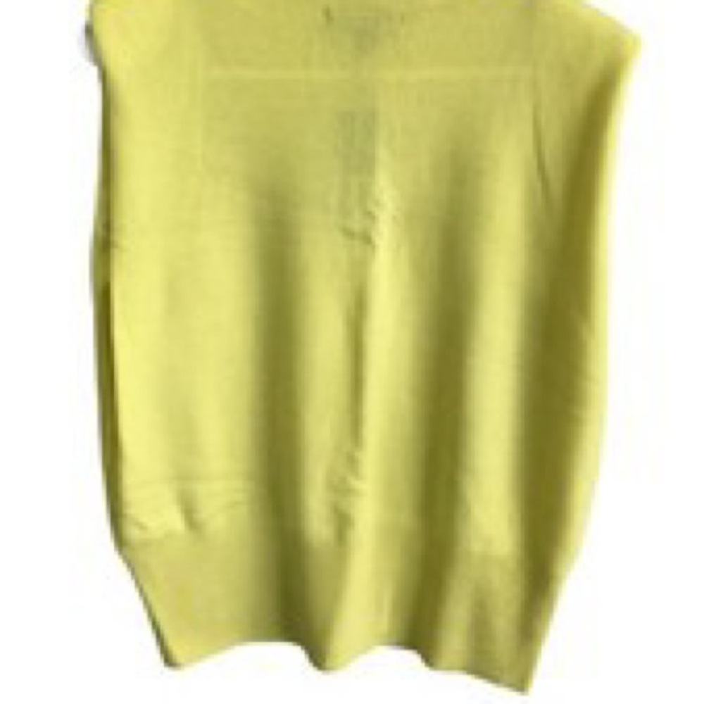 Yellow Sleeveless Cashmere Knit Top - Picture 2 of 2